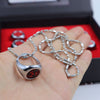 Anime Sharingan Ring Men Women Red Cloud Opening Finger Rings Cosplay Props Jewelry Fans Gift