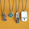 Anime Tokyo Revengers Hinata Tachibana Necklace Four Leaf Pendant Necklace for Women Girls Choker Bead Chain Jewelry