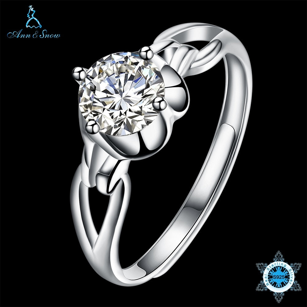 Ann&Snow 100% Authentic Antique 925 Sterling Silver Rings With AAA Zirconia Women Rings Aliexpress Hot Selling