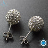 925 Sterling Silver Natural Handmade Designer Fine Jewelry Vintage Stud Shamballa Earrings for Women Brincos Bijoux