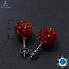 925 Sterling Silver Stud Earrings Crystals Ball Beads Fine Jewelry For Women Cute Style AAA CZ Stone 2020 New Design