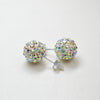 925 Sterling Silver Stud Earrings Crystals Ball Beads Fine Jewelry For Women Cute Style AAA CZ Stone 2020 New Design