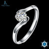 Ann&Snow Princess Diana 0.5 ct Created Cubic Zircon Stone Ring 925 Sterling Silver Engagement Rings For Women Brand Fine Jewelry