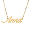 Anna Name Necklace Personalised Stainless Steel Women Choker 18k Gold Plated Alphabet Letter Pendant Jewelry Friends Gift