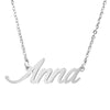 Anna Name Necklace Personalised Stainless Steel Women Choker 18k Gold Plated Alphabet Letter Pendant Jewelry Friends Gift