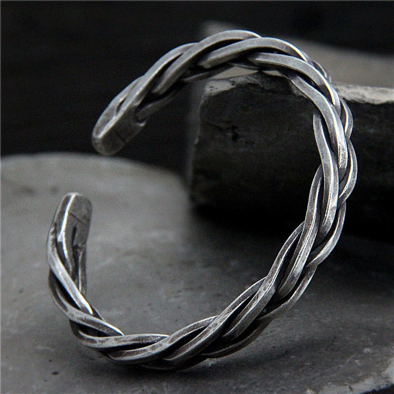 Anniversary Pure Handmade Silver Bracelet Bangle For Men,2020 Ethnic Style Sterling Silver Bracelet bangle For Men Gift