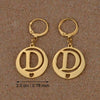 (A-S) Gold Color Letters Earrings Initial for Women/Girls,Kiribati Alphabet Earring English Letter Jewelry Gifts #023021