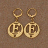 (A-S) Gold Color Letters Earrings Initial for Women/Girls,Kiribati Alphabet Earring English Letter Jewelry Gifts #023021