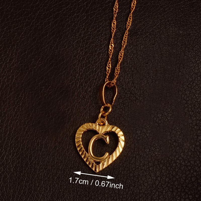 A-Z Letters Necklaces Gold Color Charm Alphabet Pendant for Women Girls English Initial Jewelry Gifts #114106P