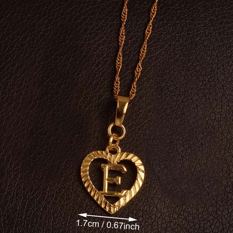 A-Z Letters Necklaces Gold Color Charm Alphabet Pendant for Women Girls English Initial Jewelry Gifts #114106P