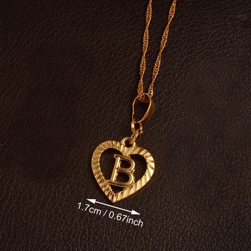 A-Z Letters Necklaces Gold Color Charm Alphabet Pendant for Women Girls English Initial Jewelry Gifts #114106P