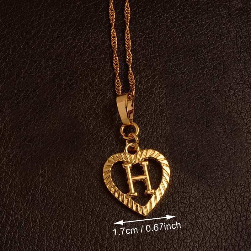 A-Z Letters Necklaces Gold Color Charm Alphabet Pendant for Women Girls English Initial Jewelry Gifts #114106P