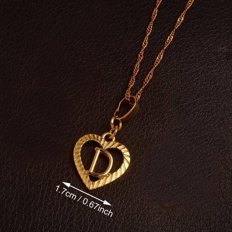 A-Z Letters Necklaces Gold Color Charm Alphabet Pendant for Women Girls English Initial Jewelry Gifts #114106P