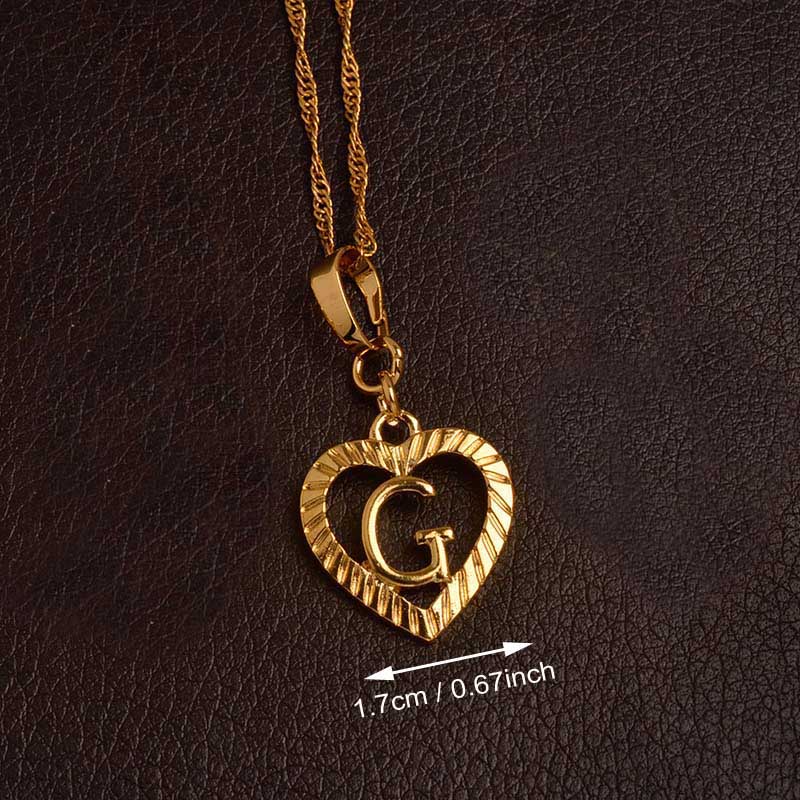 A-Z Letters Necklaces Gold Color Charm Alphabet Pendant for Women Girls English Initial Jewelry Gifts #114106P