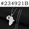 Anniyo Africa Map Berbers Pendant Necklaces African Berber Jewelry for Women Men #234921