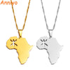 Anniyo Africa Map Berbers Pendant Necklaces African Berber Jewelry for Women Men #234921