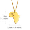 Anniyo Africa Map Berbers Pendant Necklaces African Berber Jewelry for Women Men #234921