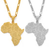 Anniyo Africa Map Pendant Necklaces Women Men Silver Color/Gold Color African Jewelry  #077621B