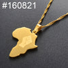 Anniyo Africa Map With Fist Pendant Necklaces Women Men Black Lives Matter African Jewelry #160821