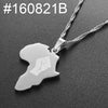 Anniyo Africa Map With Fist Pendant Necklaces Women Men Black Lives Matter African Jewelry #160821