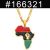 Anniyo African Color Map & Fist Symbol Pendant Necklaces Silver Color/Gold Color Africa Maps Black Lives Matter Jewelry #166321