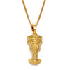 Anniyo Ancient Queen Egyptian Pendant Necklaces Gold Plated Egypt Nefertiti Head Portrait Jewelry African #240406