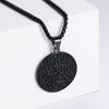 Anniyo Arabic Ayat al Kursi Prayer Holy Quran Verse Quranic Pendant Necklaces Stainless Steel Islam Muslim Koran Jewelry
