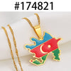 Anniyo Azerbaijan Map & Colored Flags Pendant Necklaces Azerbaycan of Maps Jewelry Gifts  #174821