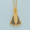 Basilica of Our Lady of Aparecida Pendant Necklaces Gold cOLOR Zirconia Virgin Mary Necklaces Catholicism Items #035704