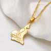 Anniyo Cameroon map pendant necklace chain W/45cm or 60cm gold color jewelry women men,Africa jewelry cameroun necklaces #007510