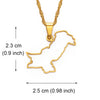 Anniyo Contour Design Pakistan Map Pendant Necklaces Silver Color/Gold Color Pakistani Ethnic Jewelry #148321