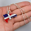 Dominican Map Flag Pendant Necklaces Dominicans Country Map Jewelry Gold/Silver Color #076806