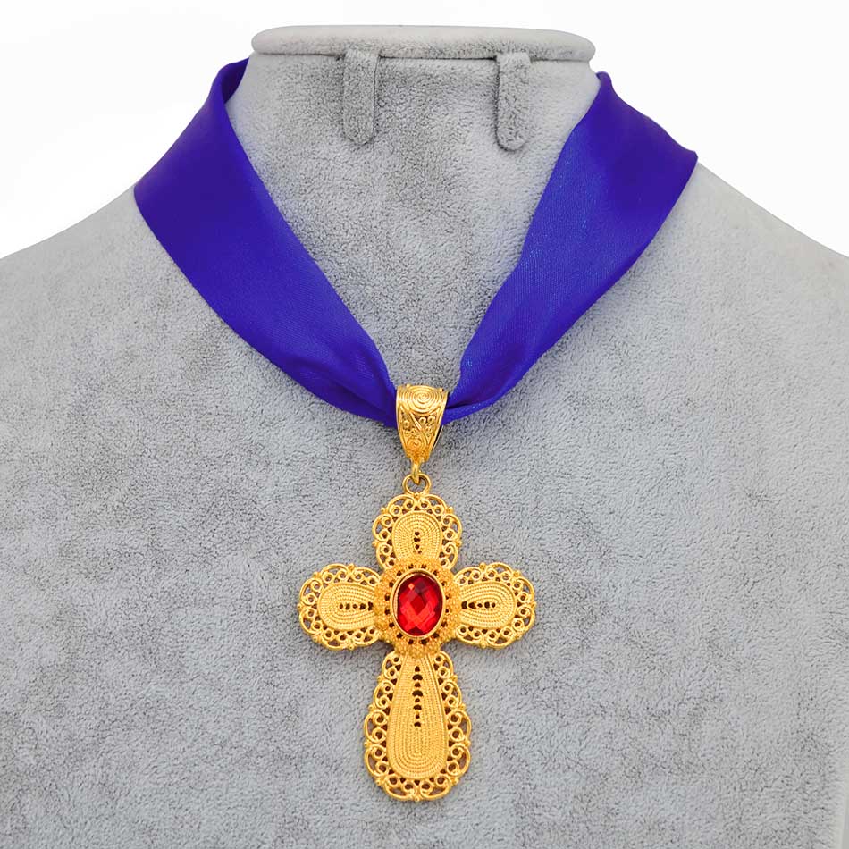 Amazon.com: Sajayea Ethiopian Cross Necklace 24K Gold Plated Pendant  Habesha Jewelry for Women Coptic Jewelry : Clothing, Shoes & Jewelry
