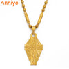 Anniyo Hawaii Flower Gold Color Cross Pendant Ball Beads Chain Necklaces Habesha Micronesia Chuuk Marshall Jewelry #198106P
