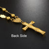 Anniyo Hawaiian Cross and Bead Chain Micronesia Jewelry Bamboo Crosses for Women Men Guam Jewellery Marshall Necklaces #001036