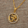 Anniyo Hindoo Jewelry, Hindu Buddhist  OM Pendant Necklace Hinduism Yoga India Outdoor Sport Chain Gold Color Women
