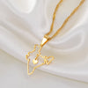 Anniyo India Map With Heart Pendant Necklaces Gold Color Indian Jewelry #168621