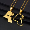 Anniyo Kuwait Map Pendant Necklaces Kuwaiti Gold Color Jewelry Gift #231121
