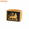 Lion of Judah Ethiopia Ring for Women Men Gold Color African Jewelry Ethiopian Wedding Gifts #134906