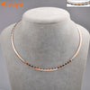 Mix Light Gold and Silver Color Choker Torques Necklace With Heart for Women African Trendy Jewelry Gifts #053104