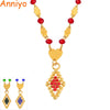 Anniyo Multiple Colors Marshall Pendant Beads Chain Necklaces for Women Gold Color Hawaii Micronesia Chuuk Jewelry Gifts #164006
