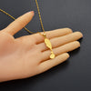 Anniyo Saint Kitts and Nevis Necklaces St. Kitts & Nevis Maps Pendant Chain Jewelry #135421