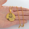 Anniyo Saudi Arabia Mohammed bin Salman Pendant Necklaces Gold Color Stainless Steel Jewelry #073521