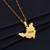 Anniyo Sint Maarten & Saint-Martin Island Pendant Necklace SXM Saint Martin Gold Color Jewelry Gifts #251121