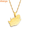 Anniyo South Africa Map and City Name Pendant Necklaces Jewelry Gold Color African Maps South Africans #203921