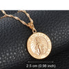 Anniyo Virgin Mary Necklaces for Women Girls Rose Gold Catholic Church Jewelry Catholic Ornaments #013304