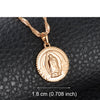 Anniyo Virgin Mary Necklaces for Women Girls Rose Gold Catholic Church Jewelry Catholic Ornaments #013304
