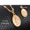 Anniyo Virgin Mary Necklaces for Women Girls Rose Gold Catholic Church Jewelry Catholic Ornaments #013304