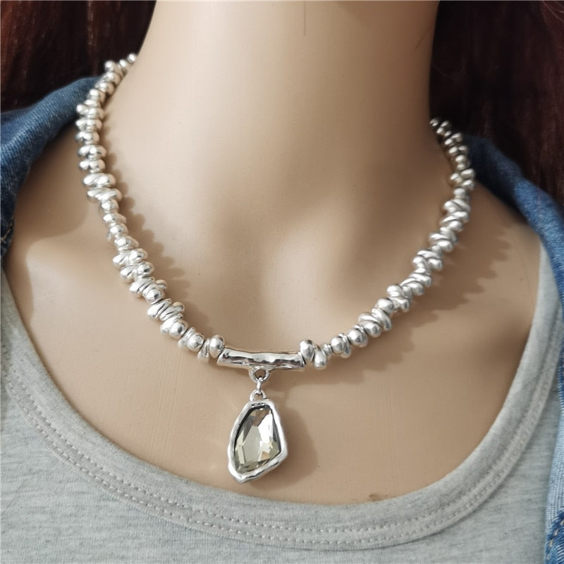 Anslow 2021  Vintage Jewelry Design Short Women Statement Necklace Christmas Party Gift LOW0040AN