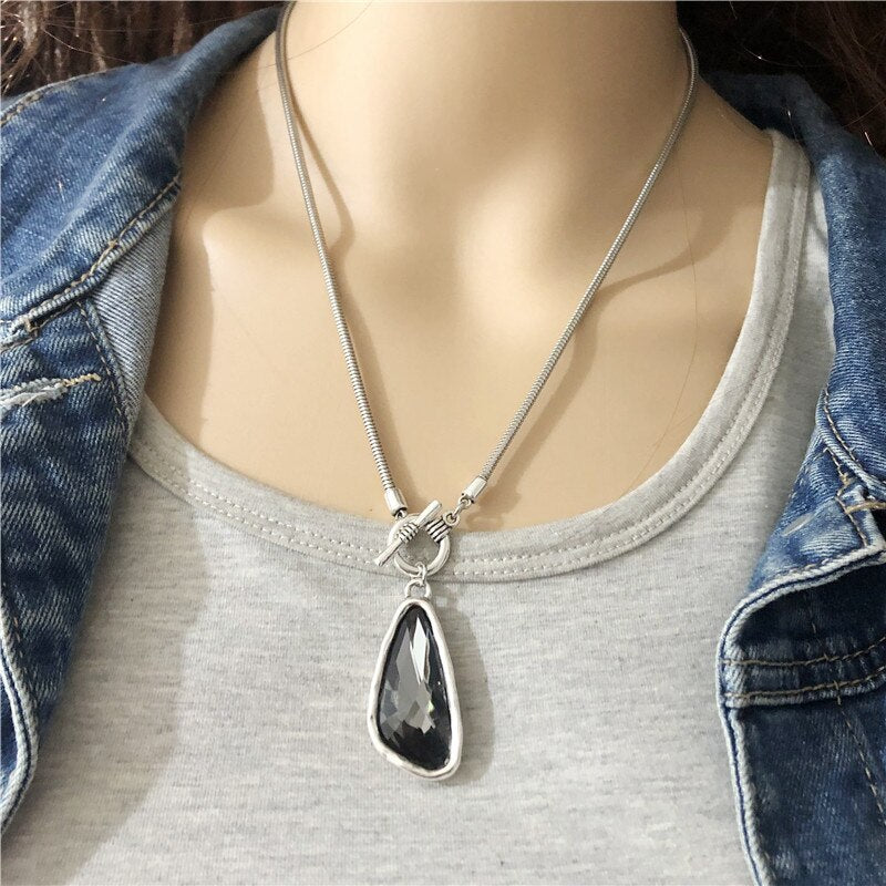 Anslow 2021  Snake Chain Short Choker Necklace For Women Female Sweater Shirt Accessory Christmas Gift LOW0045AN